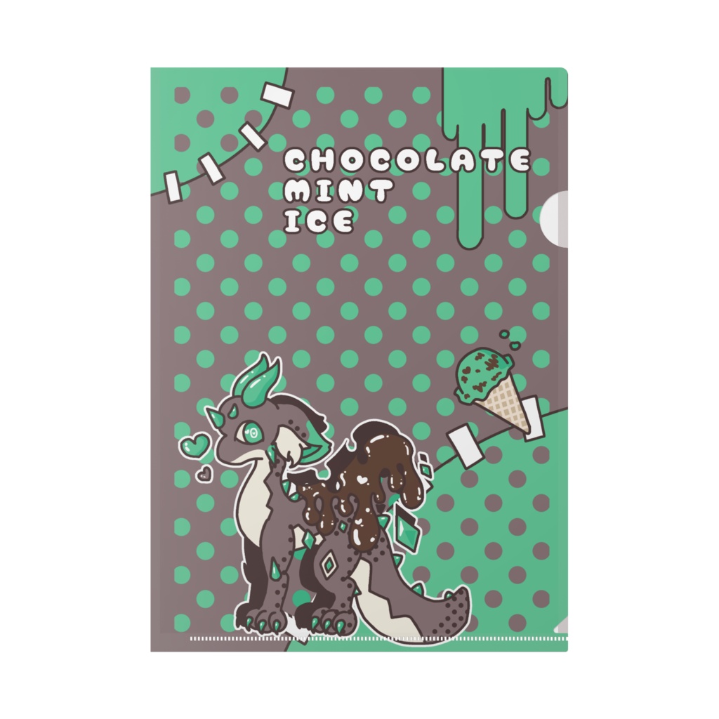 *Sweet Dragonsクリアファイル チョコミントアイス