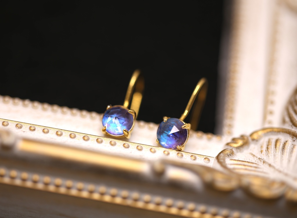 モルフォ蝶の翅を使ったピアス