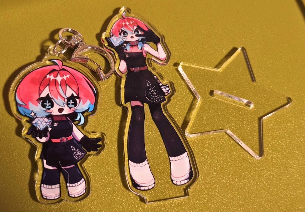アクリルスタンド、アクリルキーホルダー