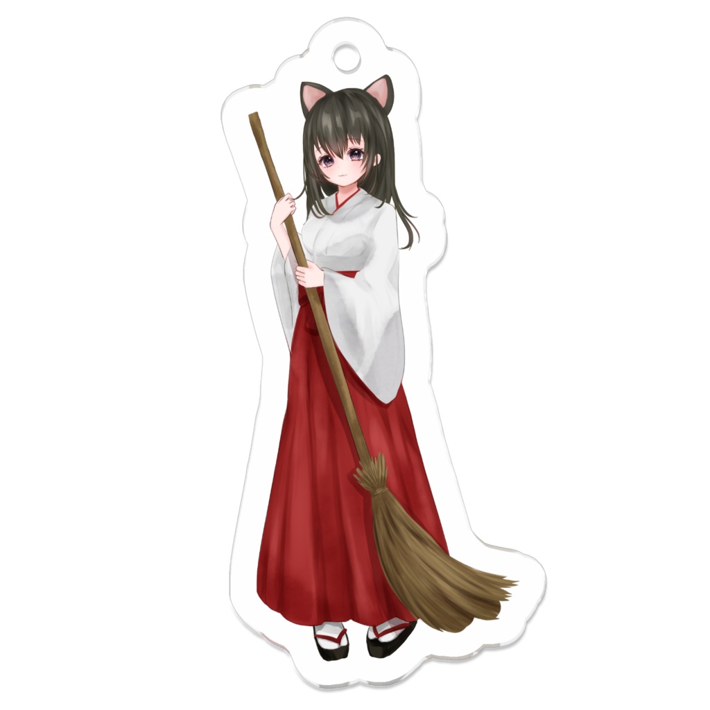 巫女キーホルダー