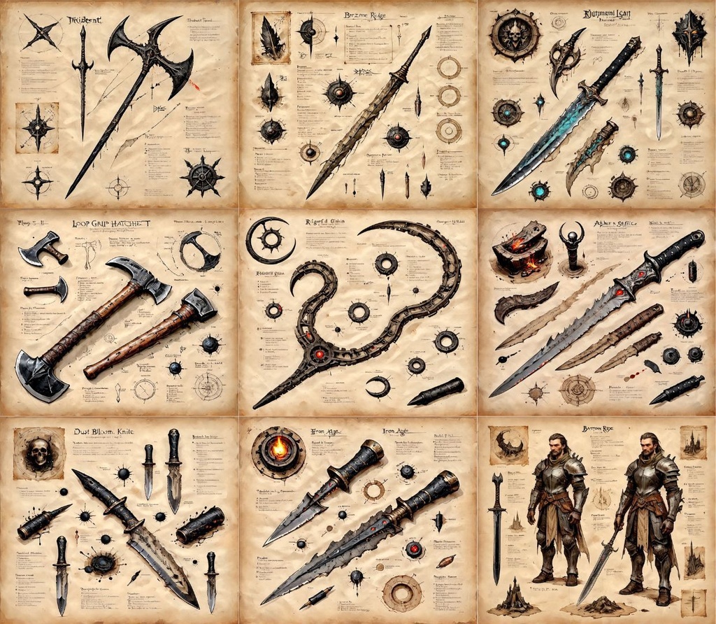 【王宮大図書館蔵書】前歴史時代 武器写本集 129枚