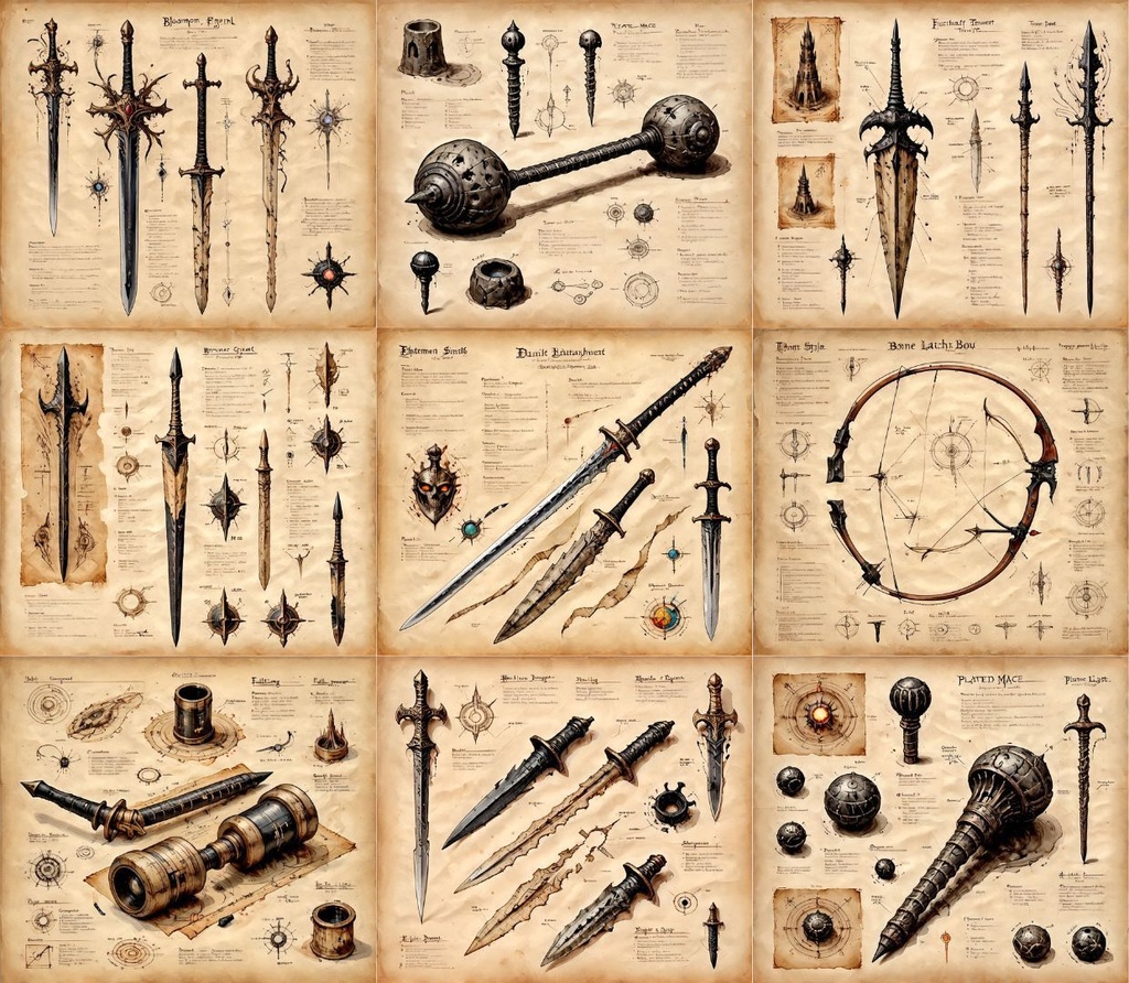 【王宮大図書館蔵書】前歴史時代 武器写本集 129枚