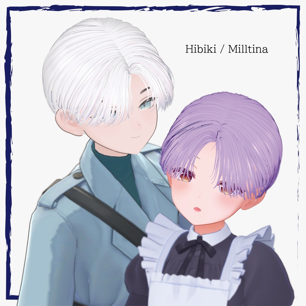 【8アバター対応】Shadow Center Part hair