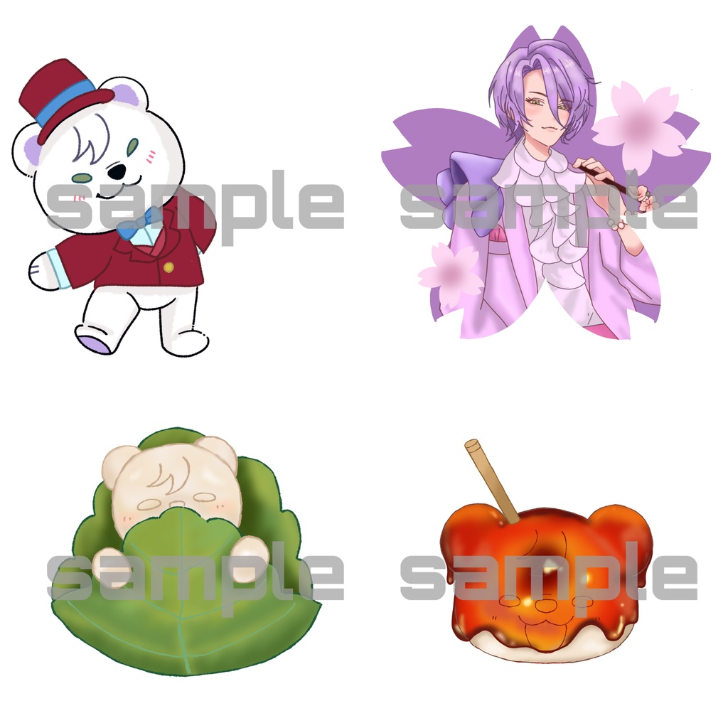 【非公式】にじそうさく11 ステッカー4点セット