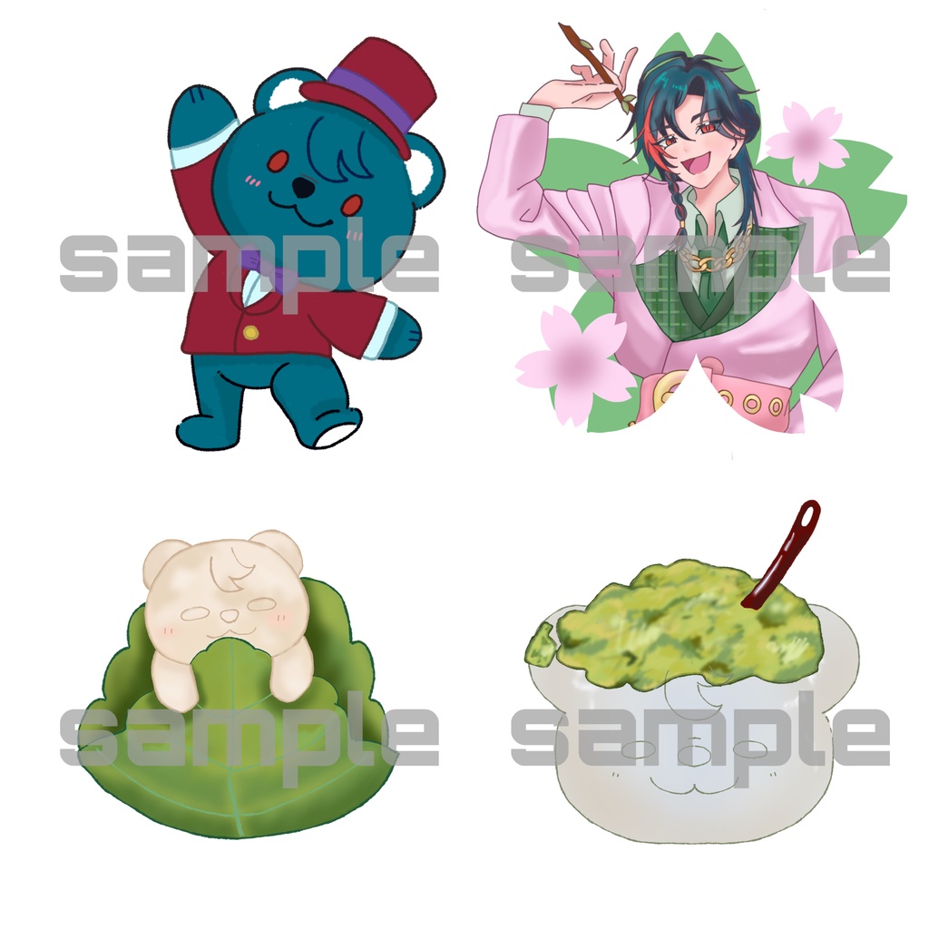 【非公式】にじそうさく11 ステッカー4点セット