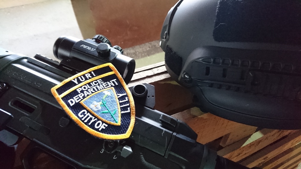 【サバゲパッチ】百合市警ワッペン 10cm