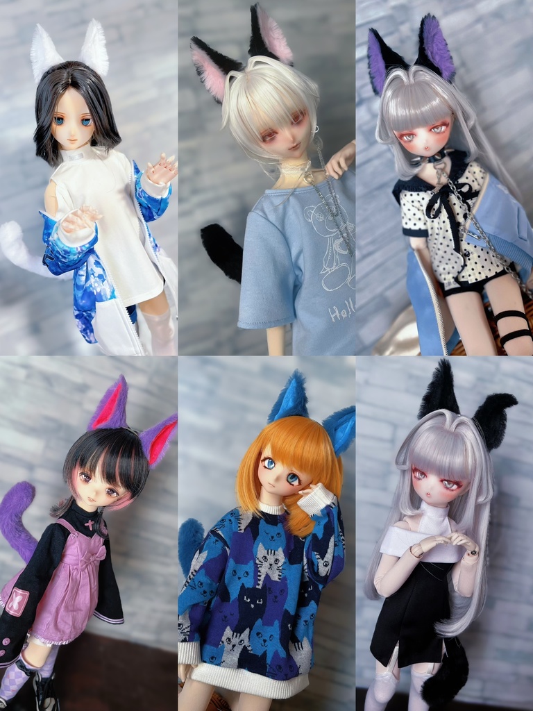 けもみみ&しっぽセット/カラーオーダー/猫