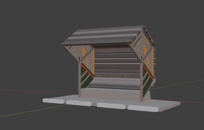 エストニア（Kootsi）のソ連時代のバス停