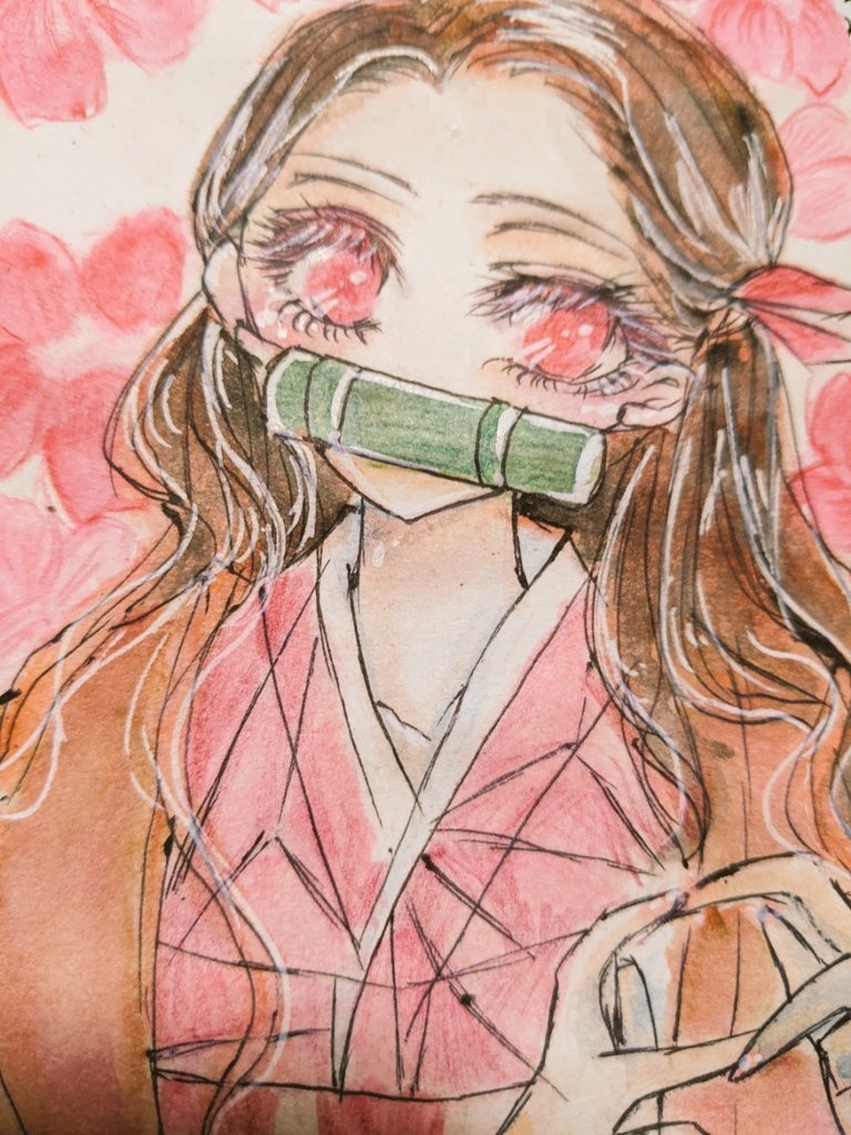 禰豆子イラスト原画
