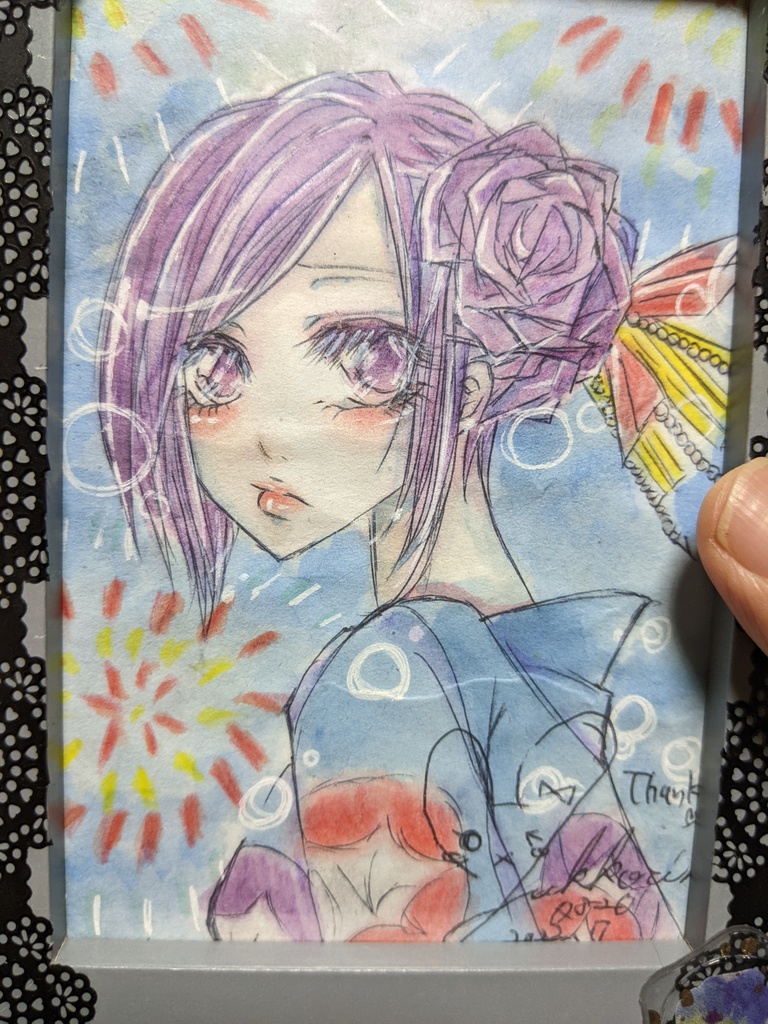 手描きイラスト ハンドメイド オリジナル 夏祭り②