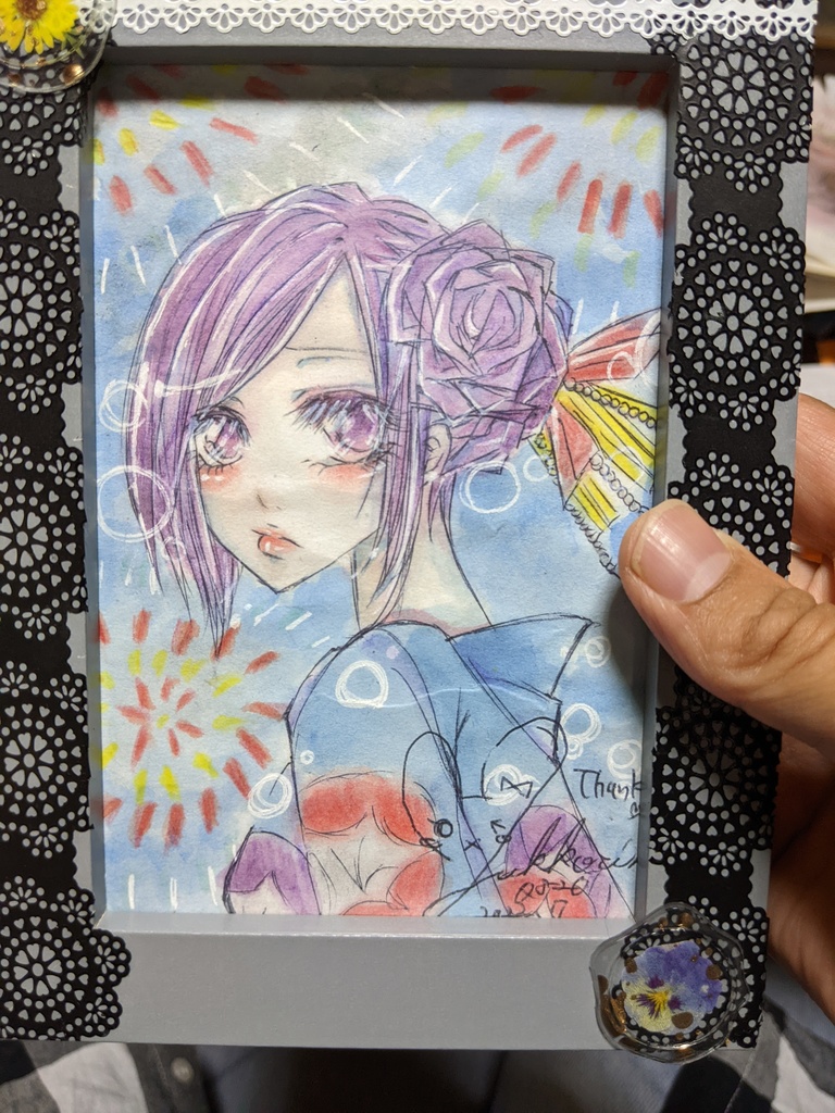 手描きイラスト ハンドメイド オリジナル 夏祭り②