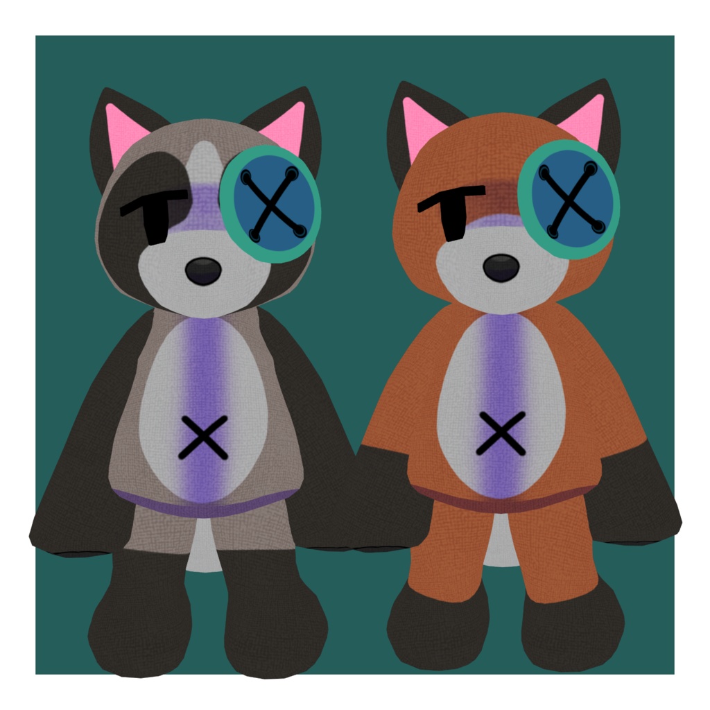 【FREE】RepeaRepl(りぴりぽ)テクスチャ たぬき&きつね風