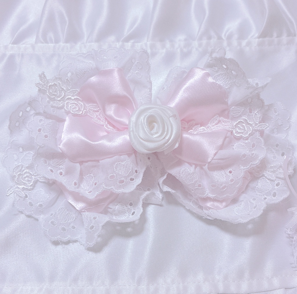 【ロリータローズ♡ぴんくねこちゃん】 おすわりぬい服 16cm 【バッグチャーム付き】