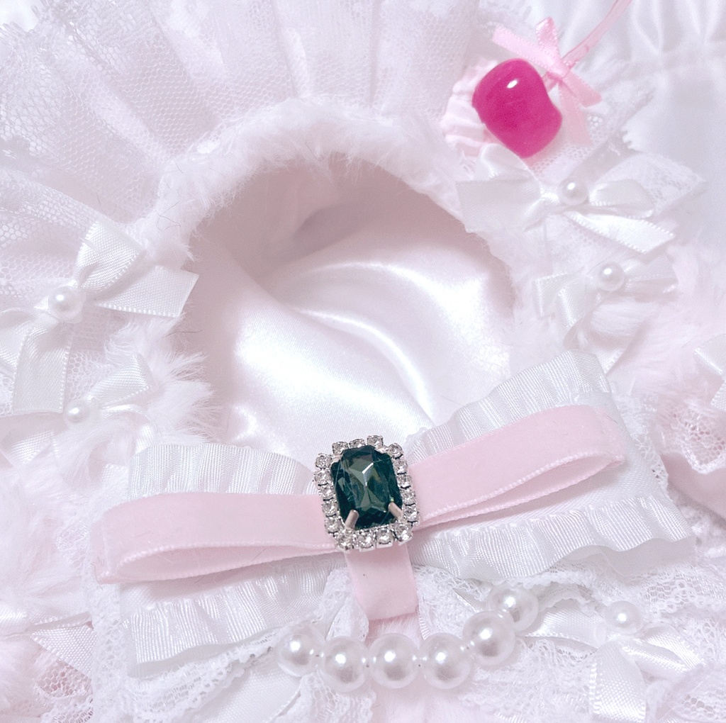 【🍨ホイップチェリー♡ぴんく垂れ耳うさぎ🎀】おすわりぬい服 16cm 【バッグチャーム付き】