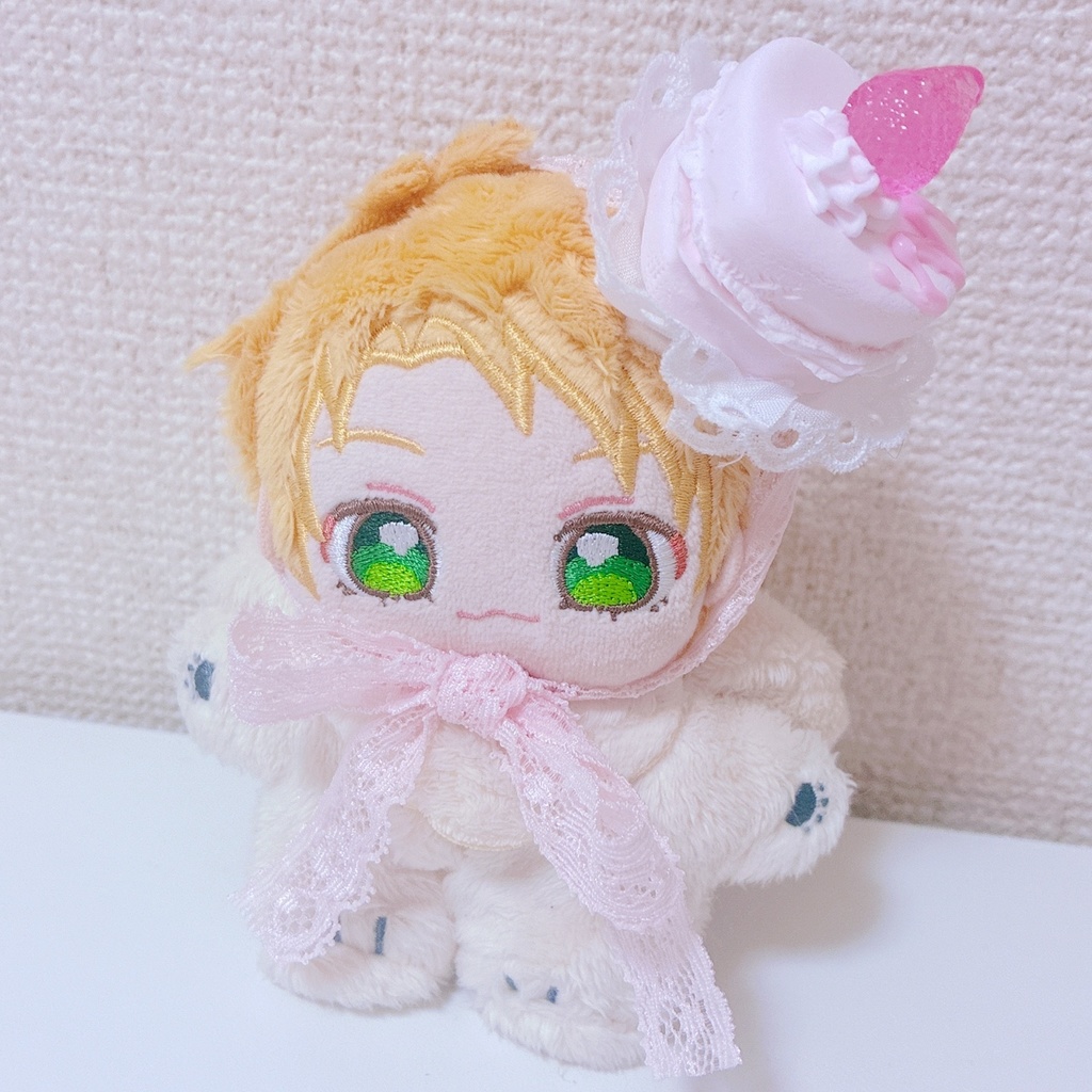 【ハートマカロンヘッドドレス】ぬい服 被り物