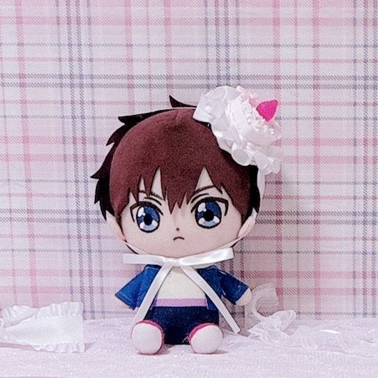 【ハートケーキヘッドドレス】15~16cm ピンク ぬい服