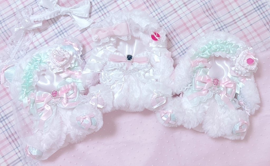 【🍨ホイップチェリー♡ぴんく垂れ耳うさぎ🎀】おすわりぬい服 15cm ピンク ハンドメイド