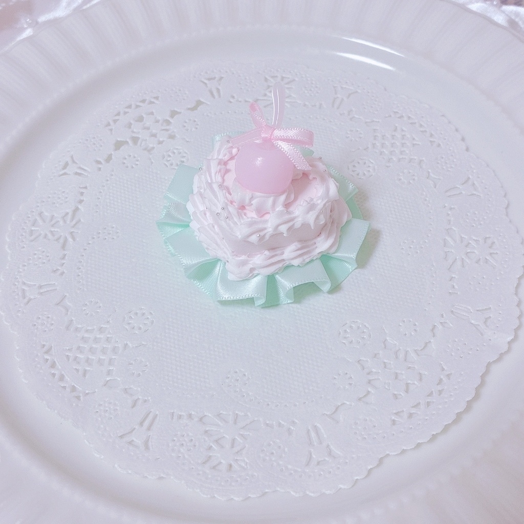 🎀🍨【Petit Gateau Headdress Collection】10~12cm ヘッドドレス ぬい服 ピンク🍓🎀