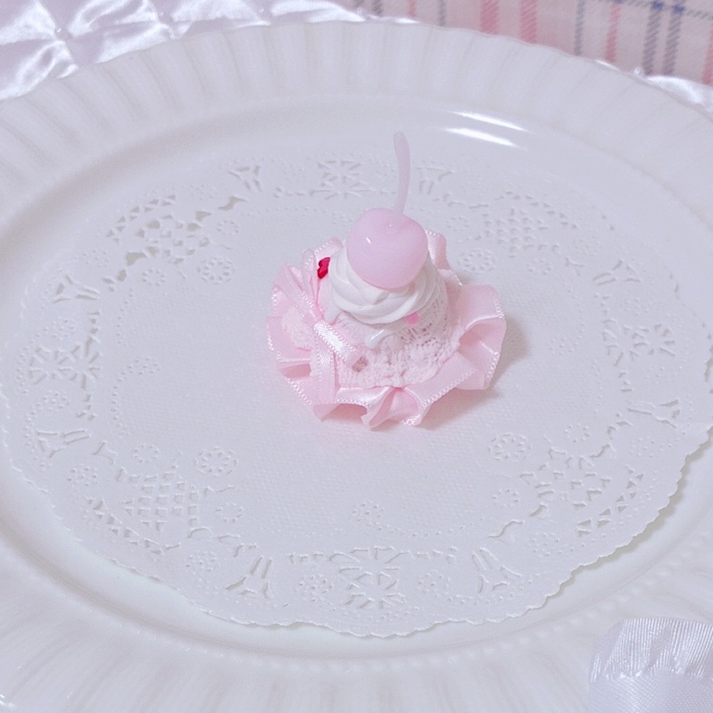 🎀🍨【Petit Gateau Headdress Collection】10~12cm ヘッドドレス ぬい服 ピンク🍓🎀