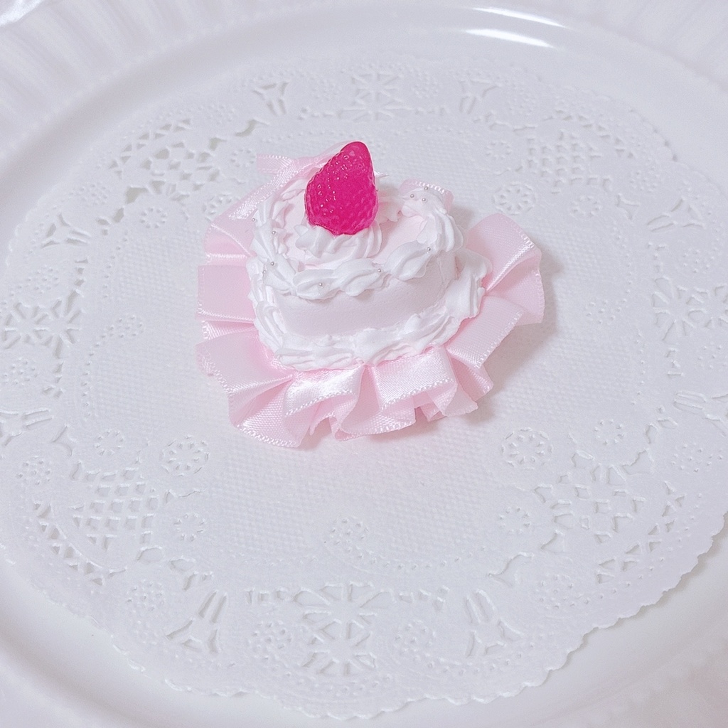 🎀🍨【Petit Gateau Headdress Collection】10~12cm ヘッドドレス ぬい服 ピンク🍓🎀