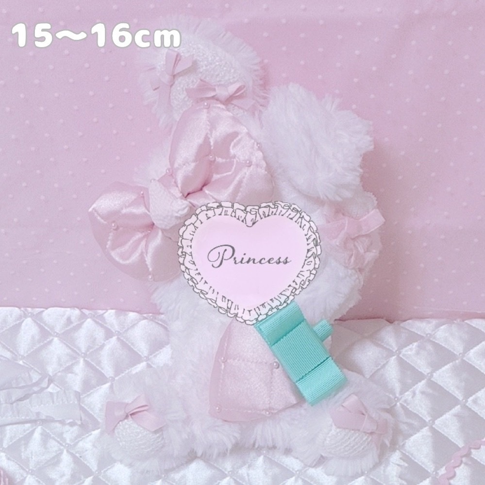 【Fraise et Crème♡ピンクねこ】おすわりぬい服 15cm 甘ロリ ピンク ロリータ