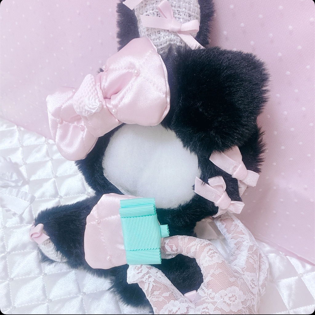 【Fraise et Crème♡くろうさぎ】おすわりぬい服 15cm 甘ロリ