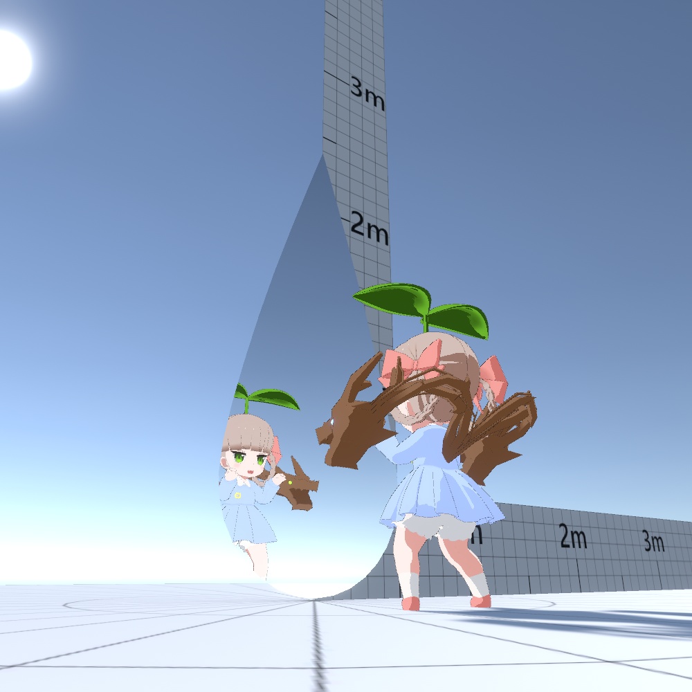 Vrchat用3dモデル 大きな里芋の葉っぱと水滴の鏡 ぎんだらみりん屋 Booth
