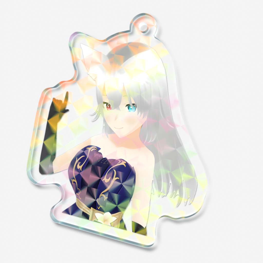 巫女カイン 50mmホログラムアクリルキーホルダー