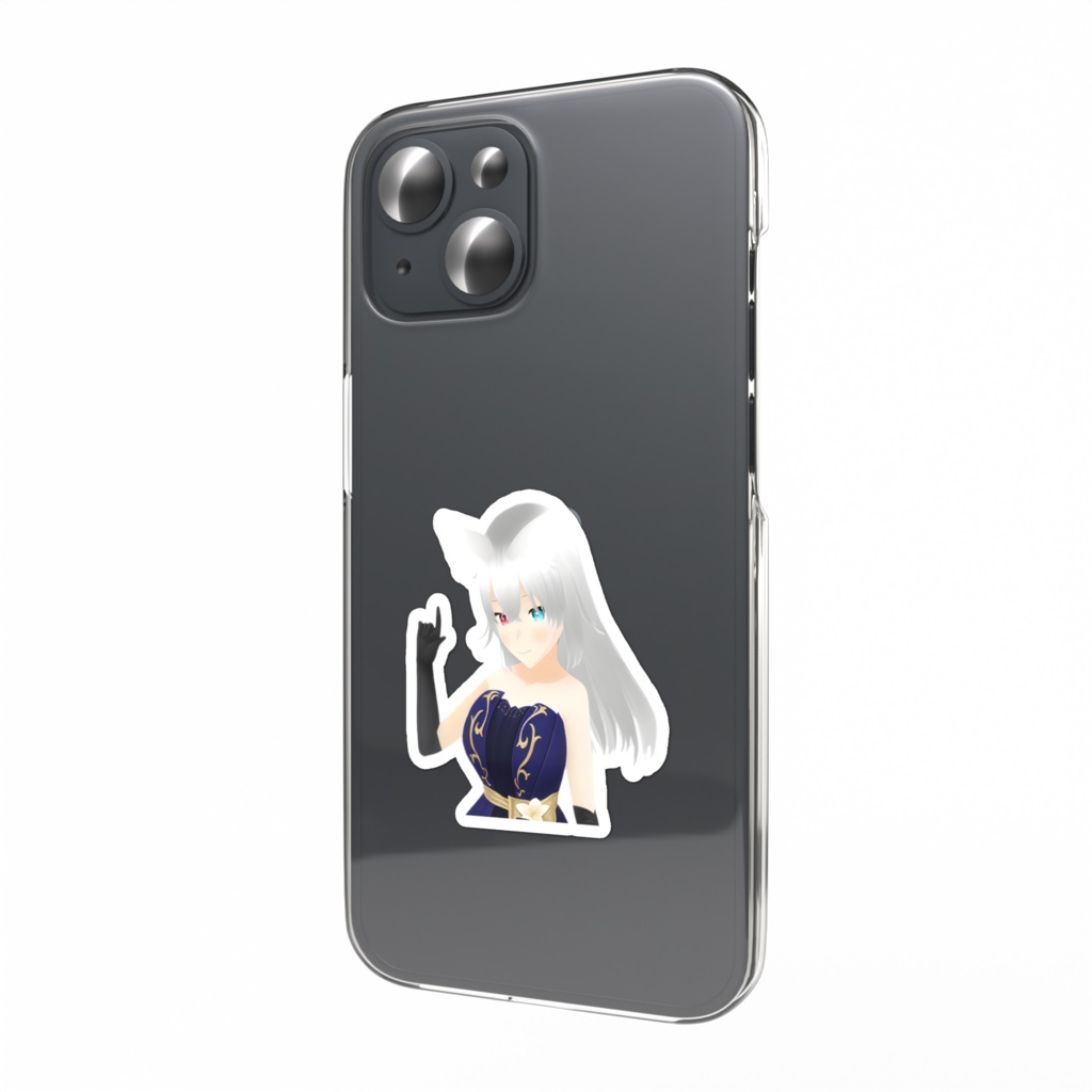 巫女カイン　スマホステッカー（白カイン）