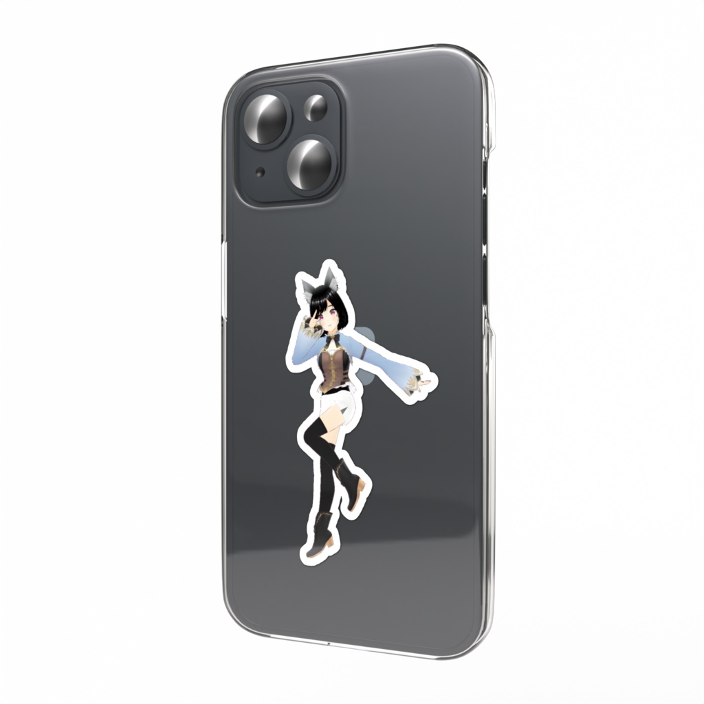 巫女カイン　スマホステッカー（黒ロリカイン）