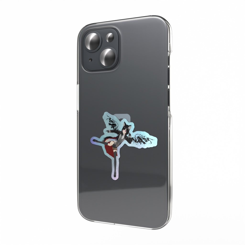 巫女カイン　オーロラスマホステッカー(魔王カイン)