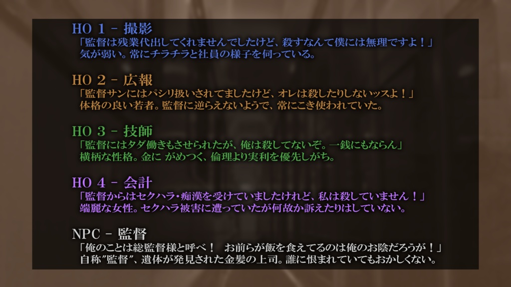 【マダミス】オリヱント工業殺人事件