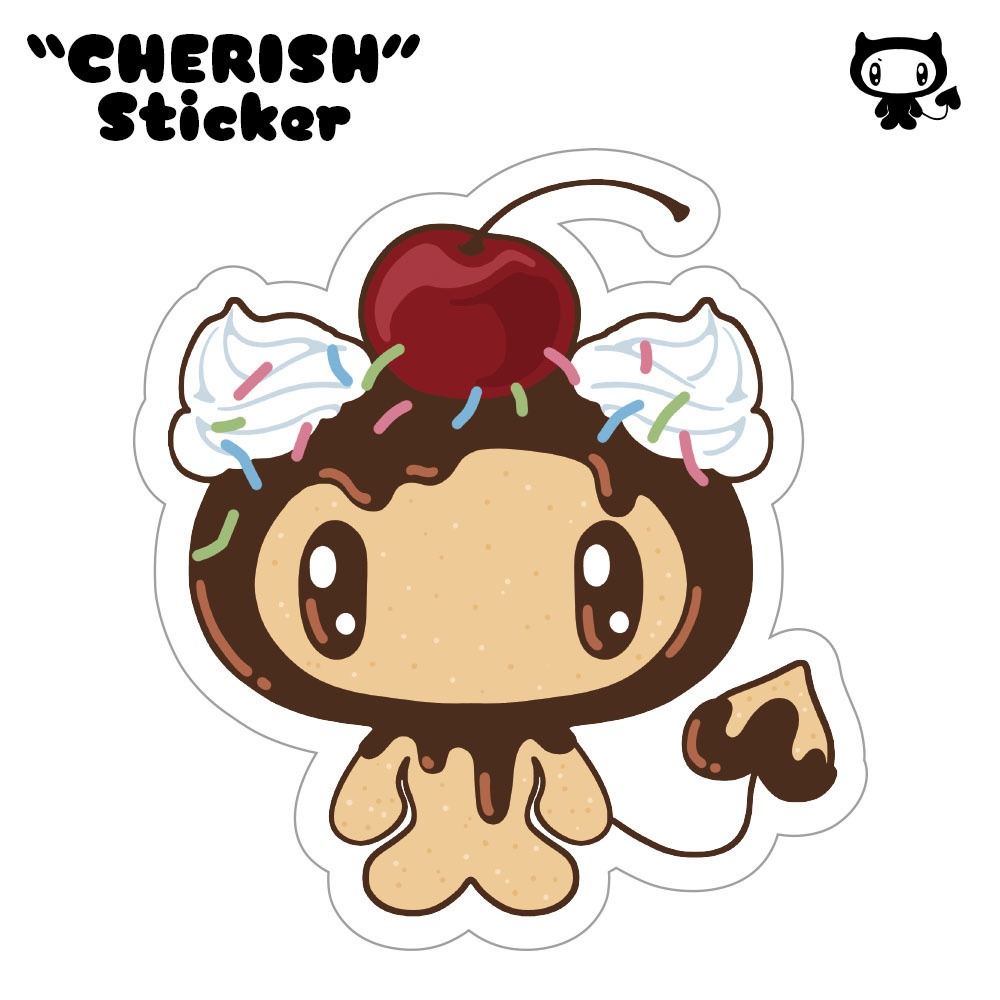 【CHERISH chocolate Sticker】ステッカー 透明ステッカー オリキャラ 悪魔 デビル