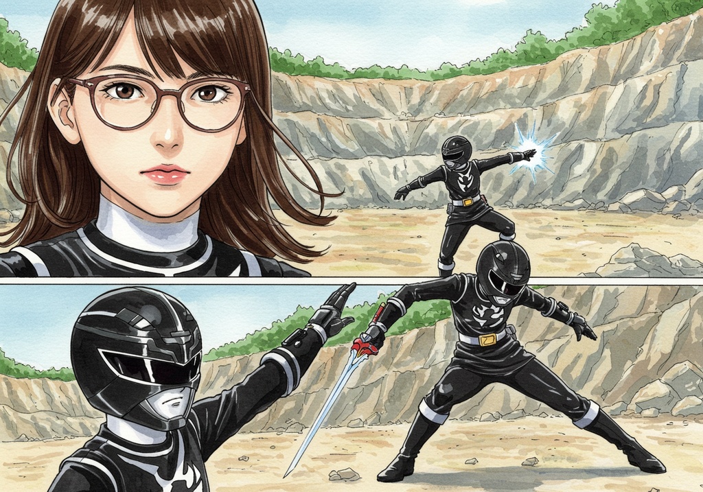 AIヒロイン写真集風イラスト集 黒い戦隊ヒロインはすきですか?