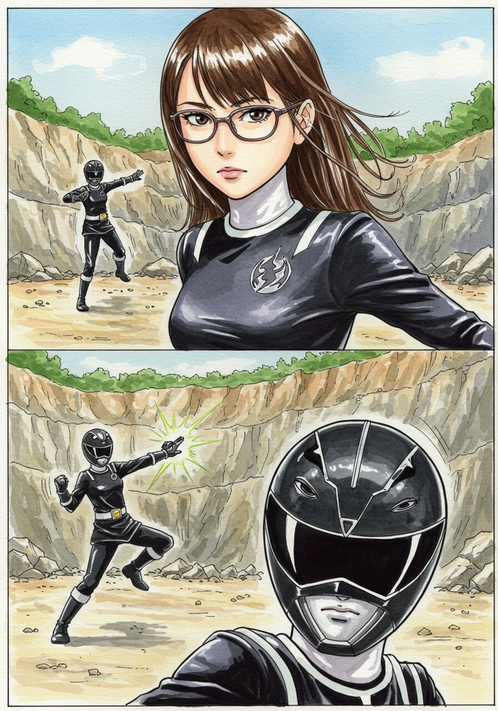 AIヒロイン写真集風イラスト集 黒い戦隊ヒロインはすきですか?