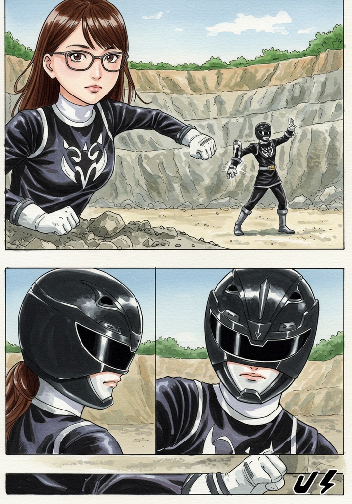 AIヒロイン写真集風イラスト集 黒い戦隊ヒロインはすきですか?