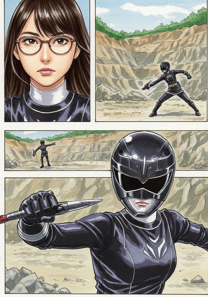 AIヒロイン写真集風イラスト集 黒い戦隊ヒロインはすきですか?