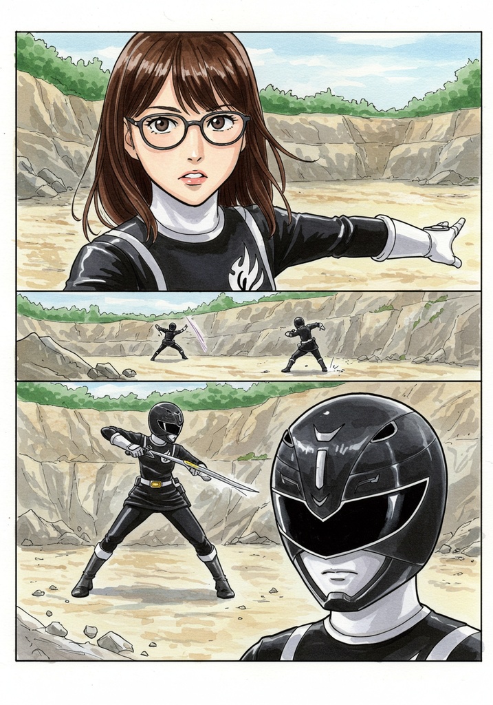 AIヒロイン写真集風イラスト集 黒い戦隊ヒロインはすきですか?