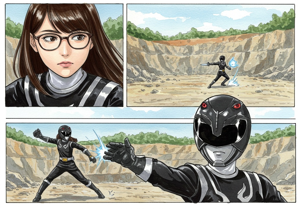 AIヒロイン写真集風イラスト集 黒い戦隊ヒロインはすきですか?