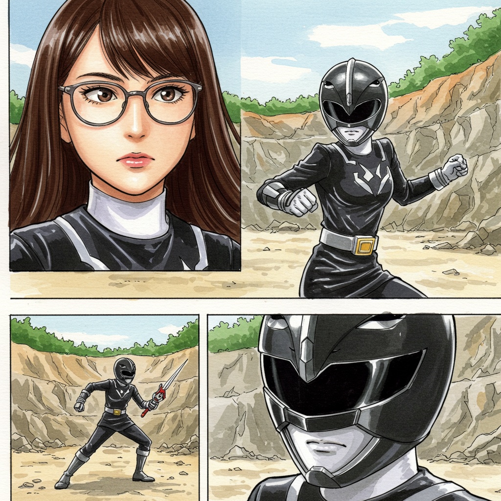 AIヒロイン写真集風イラスト集 黒い戦隊ヒロインはすきですか?