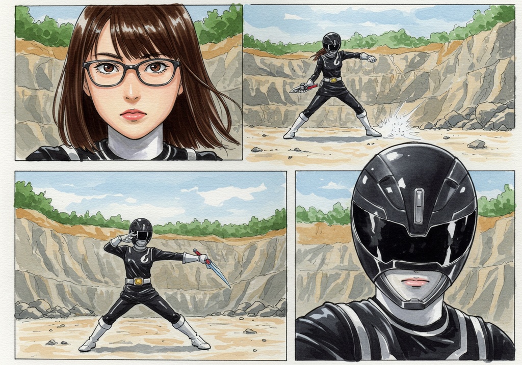 AIヒロイン写真集風イラスト集 黒い戦隊ヒロインはすきですか?