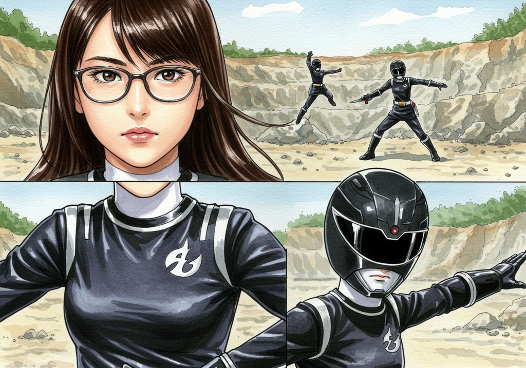 AIヒロイン写真集風イラスト集 黒い戦隊ヒロインはすきですか?