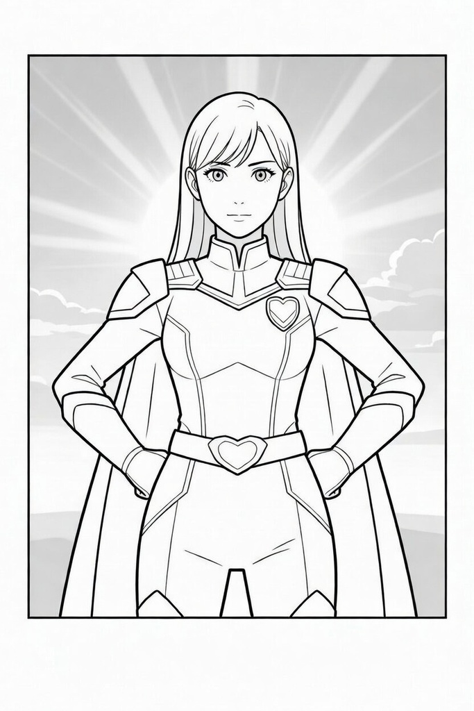 ぬりえ　オリジナルヒロイン作品集 2