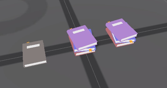 【3Dモデル】VRChat向け シンプルな本・積読セット(単品&3冊の束)