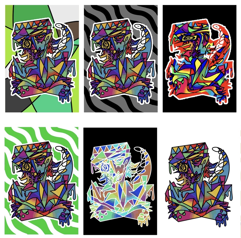 クリアステッカー6枚セット