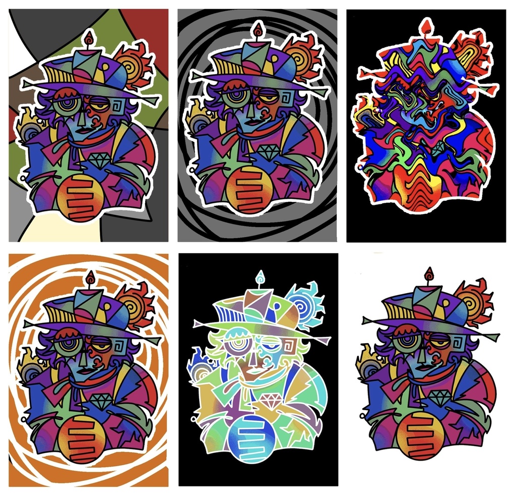 クリアステッカー6枚セット