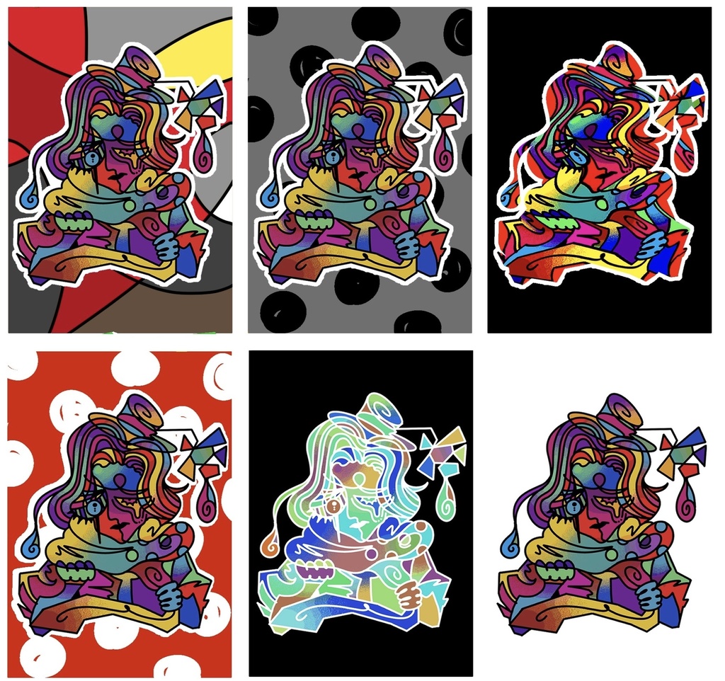 クリアステッカー6枚セット