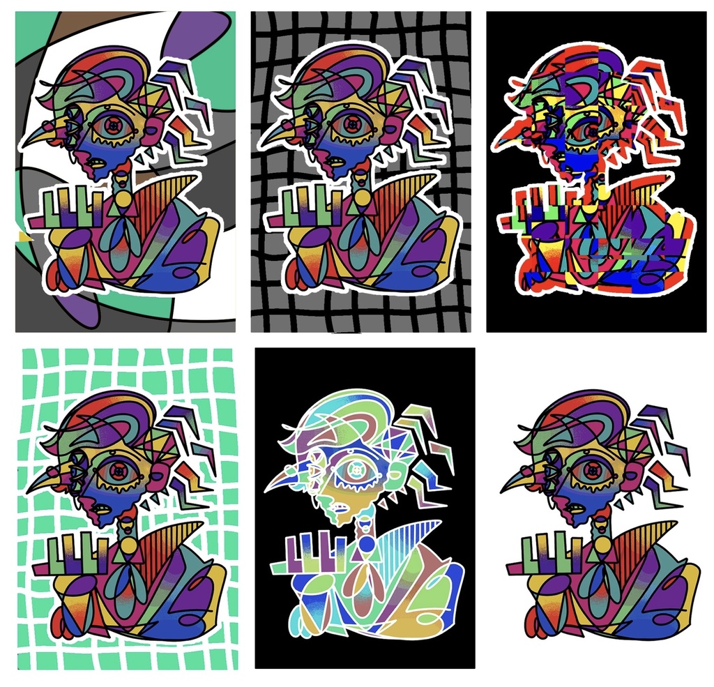 クリアステッカー6枚セット