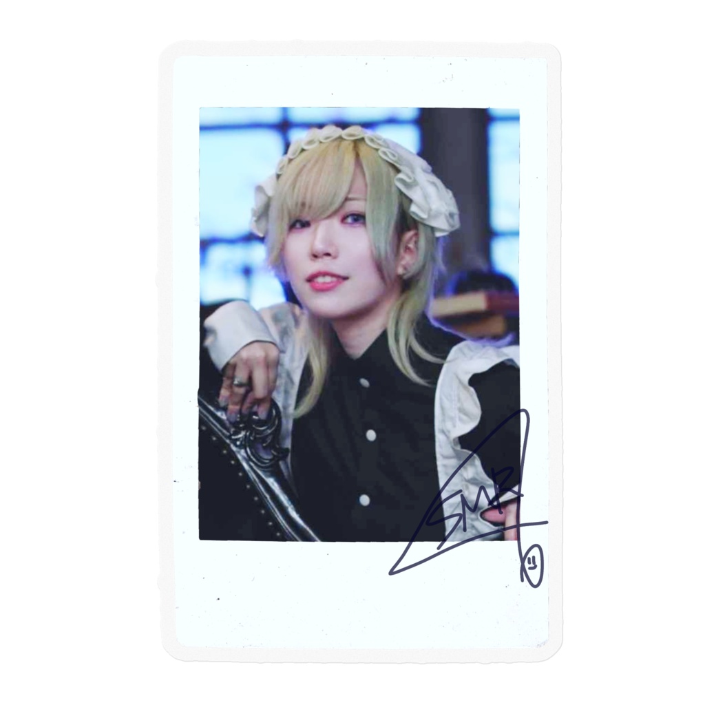 チェキ風クリアステッカー - verメイド真白