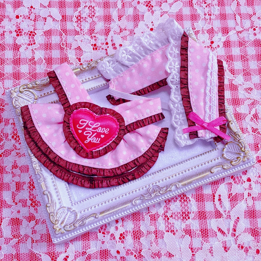 15cm ぬい服 いちごチョコセット